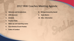 2014 Coaches Meeting Agenda - Spokane Indians Youth Baseball