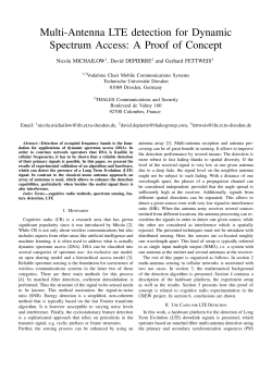 Multi-Antenna LTE detection for Dynamic Spectrum Access: A Proof