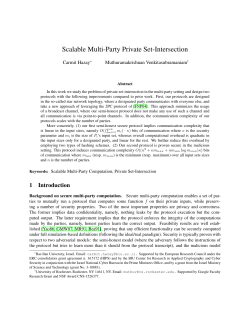 Scalable Multi-Party Private Set-Intersection