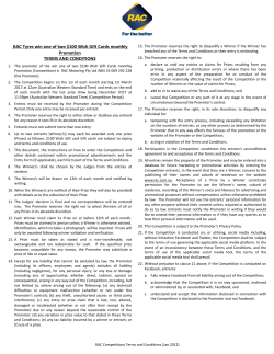 RAC Tyres win one of two $100 Wish Gift Cards monthly Promotion