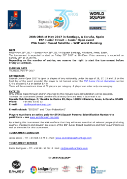 26th-28th of May 2017 in Santiago, A Coru&ntilde;a, Spain ESF Junior