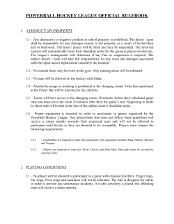 powerball hockey league official rule book