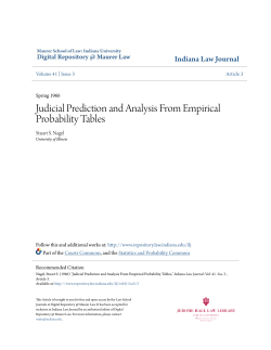Judicial Prediction and Analysis From Empirical Probability Tables
