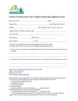 Northwest Florida Clean Cities Coalition Membership Application