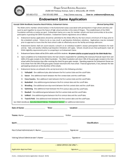 Endowment Game Application