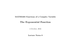 The Exponential Function