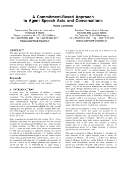 A Commitment-Based Approach to Agent Speech Acts and