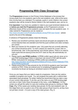 Progressing With Class Groupings