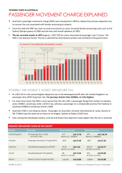 Explaining Australia`s Passenger Movement Charge