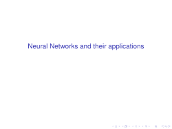 Neural Networks and their applications