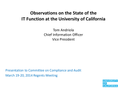 Slide 1 - University of California | Office of The President