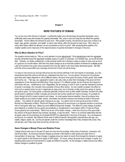 The Elasticity of Demand - Montana State University Billings