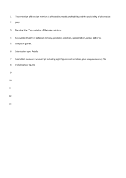 Morris and Reader ma.. - Behaviour and Ecology at Nottingham