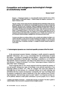 Competition and endogenous technological change: an