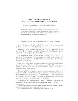 ON THE PERIODS OF A CONTINUOUS SELF&ndash;MAP ON A GRAPH 1