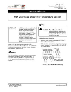 MS1 Single Stage ElectronicMS1 One Stage Electronic Temperature