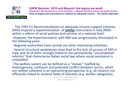 New strategies and instruments to achieve an adequate income