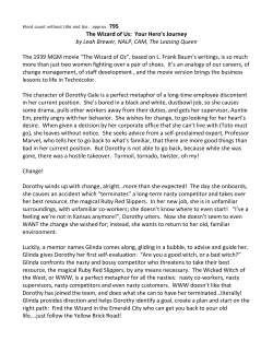 The Wizard of US - Your Hero`s Journey