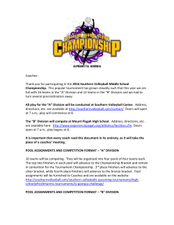 Dear Club Directors - Southern Volleyball Center