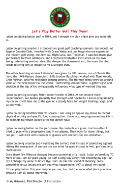 Let`s Play Better Golf This Year! - The Reserve Vineyards and Golf