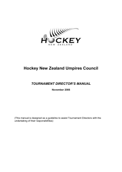 Tournament Directors` Manual