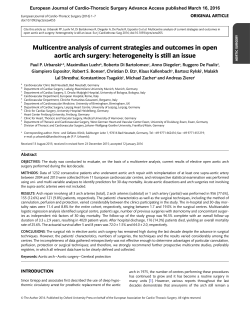 Multicentre analysis of current strategies and outcomes in open