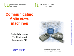 Communicating finite state machines