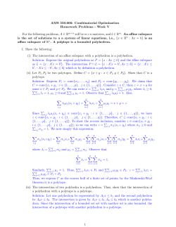 Combinatorial Optimization Homework Problems