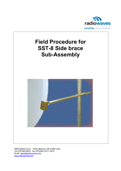 Field Procedure for SST-8 Side brace Sub-Assembly