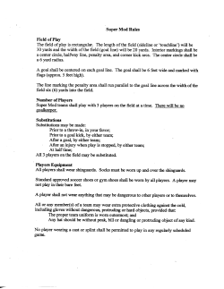 Super Mod Rules Field of Pky The field of play is rectangular. The