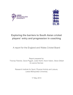 ECB South Asian Cricket Coaches