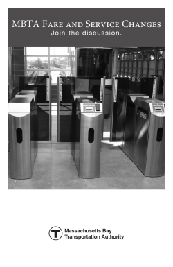 MBTA Fare and Service Changes