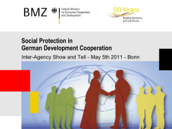 BMZ, Social Protection in German Development Cooperation