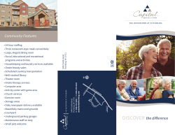 DISCOVER the di erence - Capital Senior Living