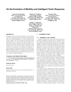 On the Evolution of Motility and Intelligent Tactic