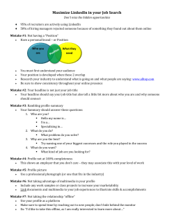 Maximize LinkedIn in your Job Search