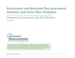 Recruitment and Retention Assessment Summary and Action Plan