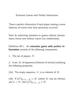 Extensive Games with Perfect Information