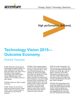Technology Vision 2015— Outcome Economy