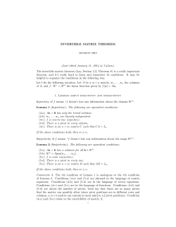 The invertible matrix theorem