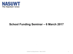 The National Funding Formula Briefing Presentation 2017