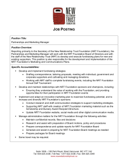 Job Posting - New Relationship Trust Foundation