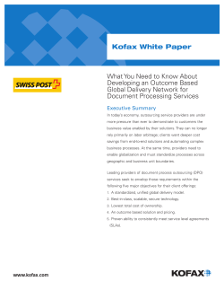 Kofax White Paper &bull; What You Need to Know About Developing an