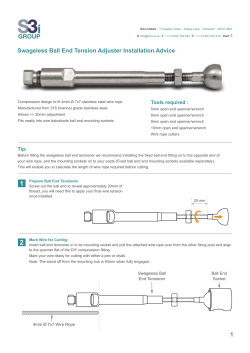 Swageless Ball End Tension Adjuster Installation Advice 1