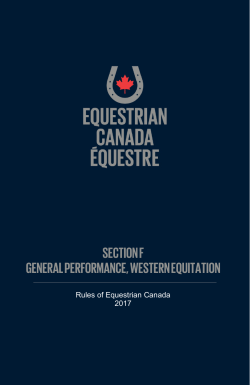 section f general performance, western equitation