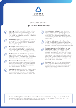 Employee series PDF - Access Wellbeing Services