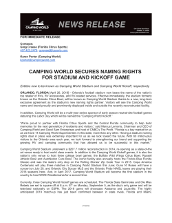 camping world secures naming rights for stadium and kickoff game