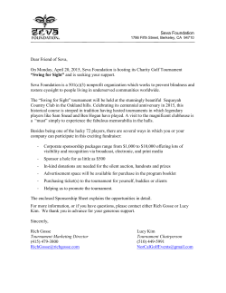 page 2 of 2 — Dear Friend of Seva, On Monday, April 20, 2015