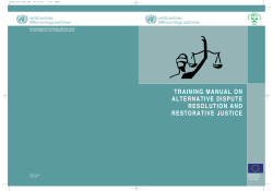 training manual on alternative dispute resolution and restorative