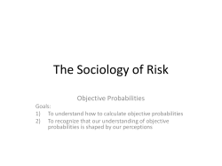 The Sociology of Risk